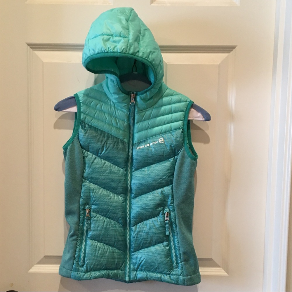 Girls hooded quilted vest